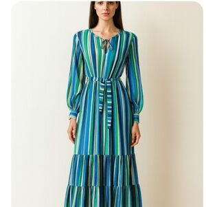Stradi Farios | Striped Tiered Boho Maxi Dress